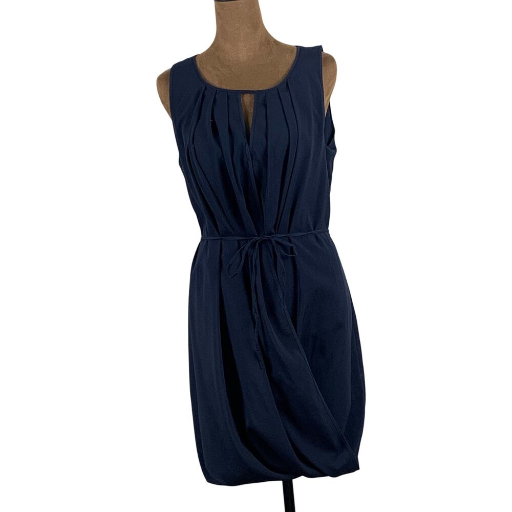 H&M Black Sleeveless Pleated Mini Dress Size 6